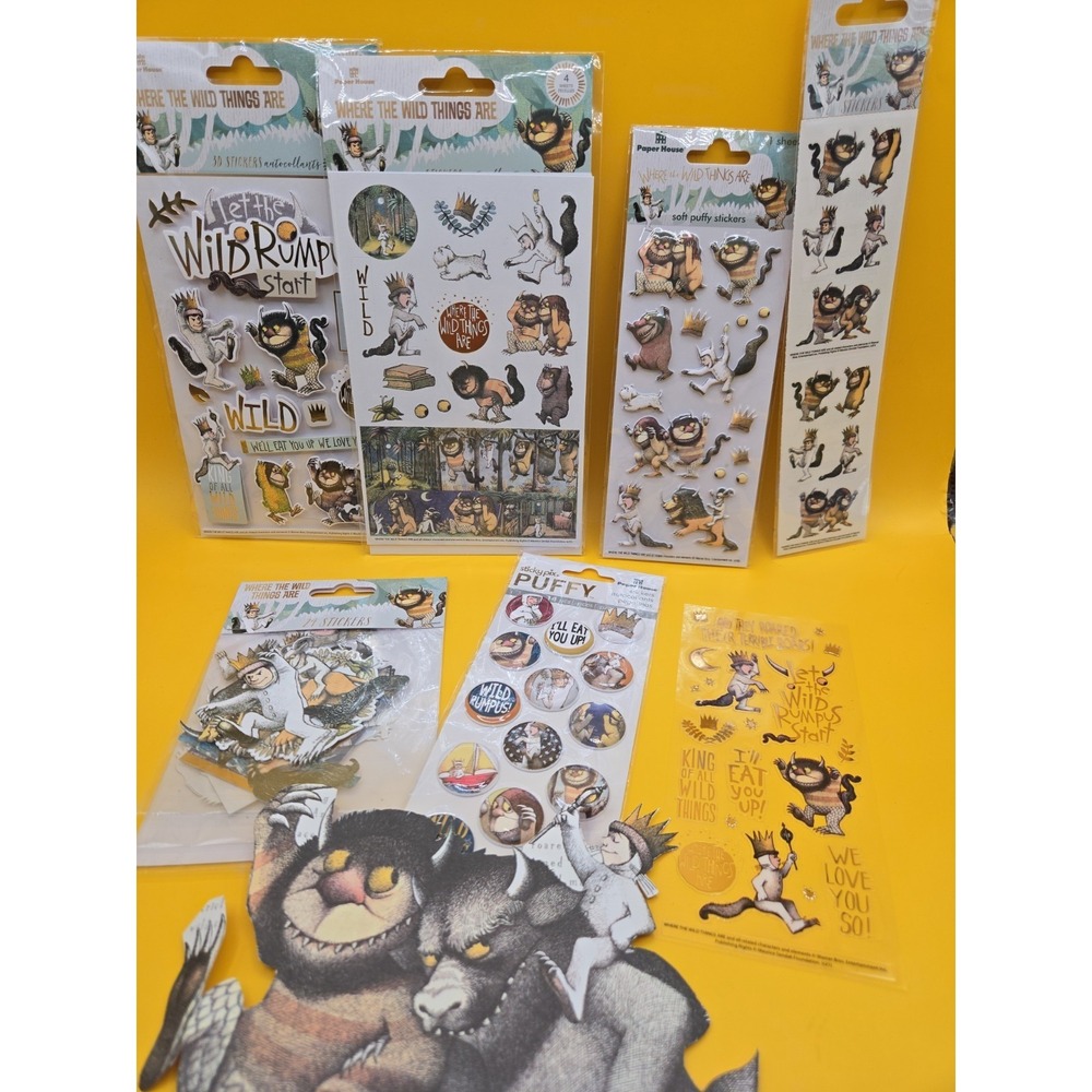 Where the Wild Things Are Stickers Lot Of Y Packs **NEW**
